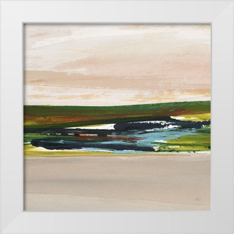 Green Is My Valley I White Modern Wood Framed Art Print by Jill, Susan