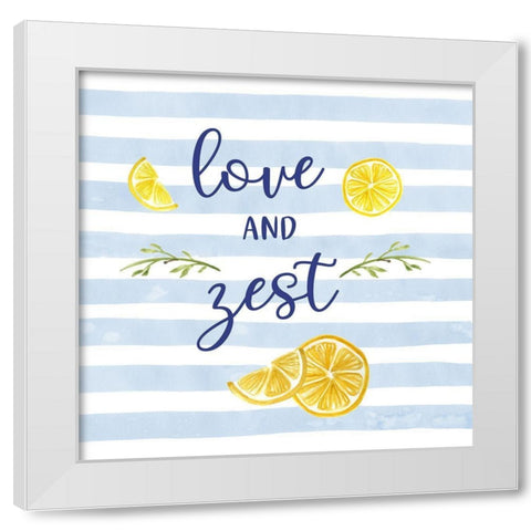 Love and Zest White Modern Wood Framed Art Print by Robinson, Carol
