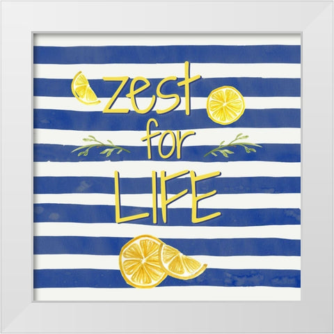 Zest for Life White Modern Wood Framed Art Print by Robinson, Carol