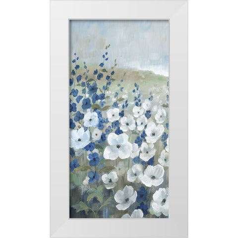 New Meadows Flowers I White Modern Wood Framed Art Print by Nan