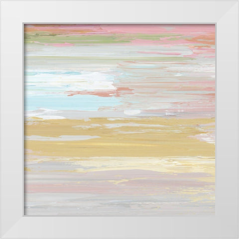 Pastel Sunset I White Modern Wood Framed Art Print by Nan