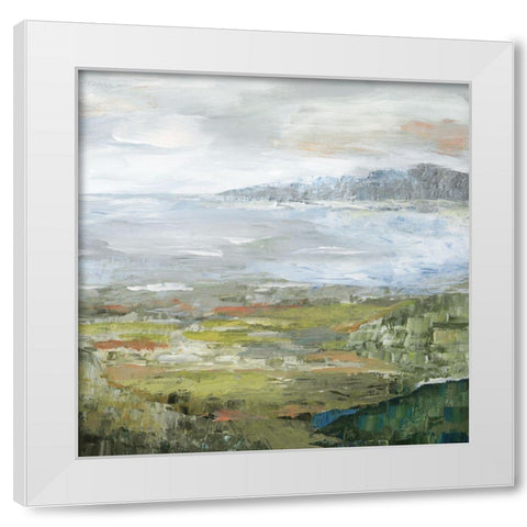 Tapestry Horizon White Modern Wood Framed Art Print by Nan