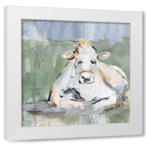 On Meadow Time II White Modern Wood Framed Art Print by Robinson, Carol