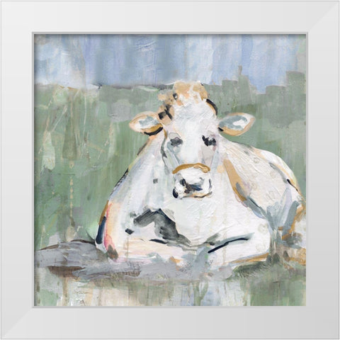 On Meadow Time II White Modern Wood Framed Art Print by Robinson, Carol