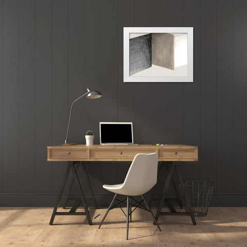 Shape Shift II White Modern Wood Framed Art Print by Tava Studios