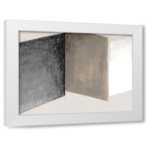 Shape Shift II White Modern Wood Framed Art Print by Tava Studios