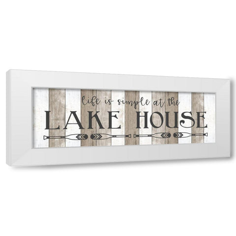 Simple at the Lake House White Modern Wood Framed Art Print by Carpentieri, Natalie