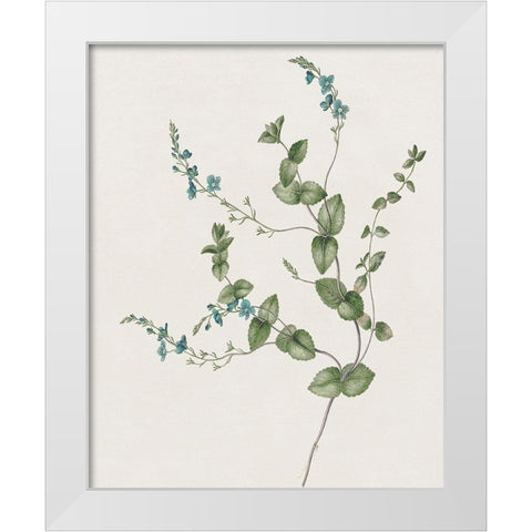 Blue Wispy II White Modern Wood Framed Art Print by Donovan, Kelly