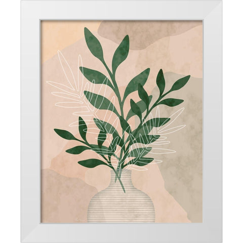 Sedona Greenery II White Modern Wood Framed Art Print by Carpentieri, Natalie