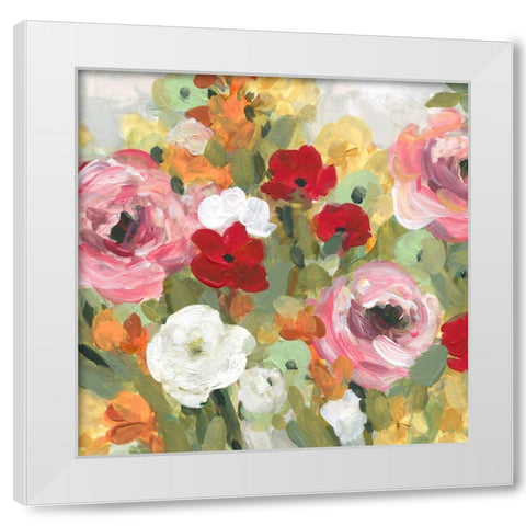 Leas Garden I White Modern Wood Framed Art Print by Robinson, Carol