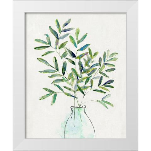 Spring Greenery Arrangement I White Modern Wood Framed Art Print by Swatland, Sally