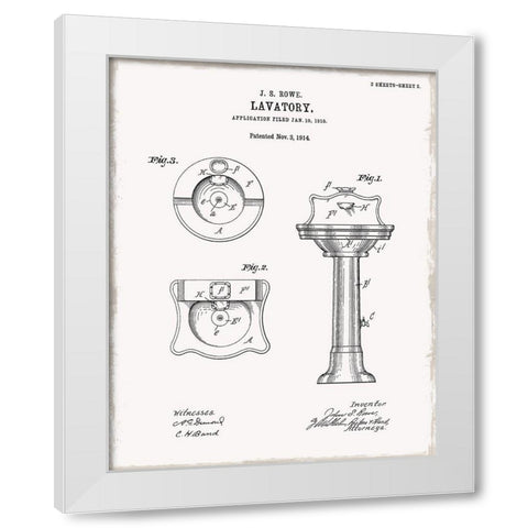 Vintage Sink I White Modern Wood Framed Art Print by Donovan, Kelly