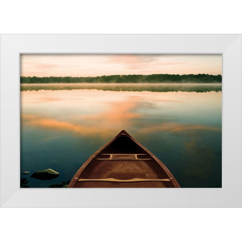 Pawtuckaway Lake White Modern Wood Framed Art Print by Delimont, Danita