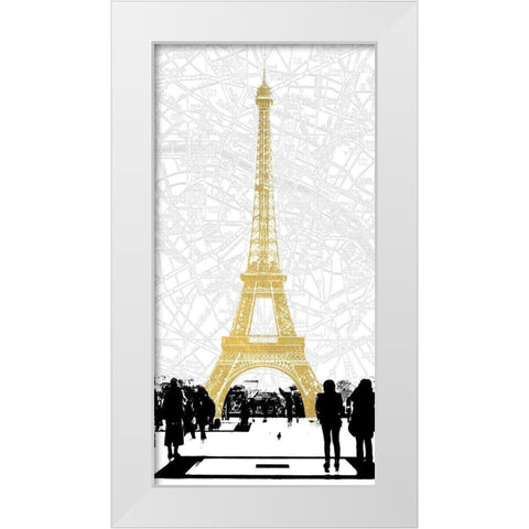 Paris Glam White Modern Wood Framed Art Print by Jill, Susan