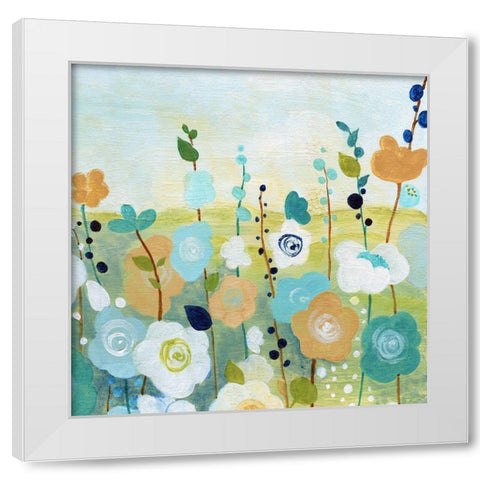 Matisse Flower Field I White Modern Wood Framed Art Print by Tava Studios