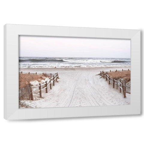 OBX Path White Modern Wood Framed Art Print by Carpentieri, Natalie