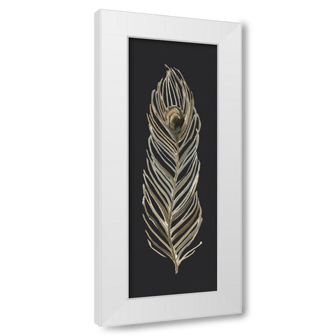 Soft Feather on Black I White Modern Wood Framed Art Print by Swatland, Sally