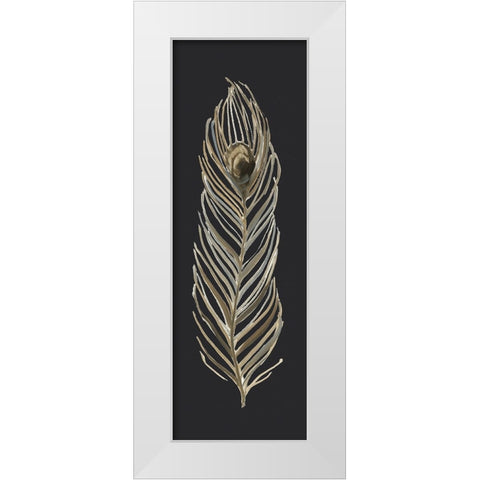 Soft Feather on Black I White Modern Wood Framed Art Print by Swatland, Sally