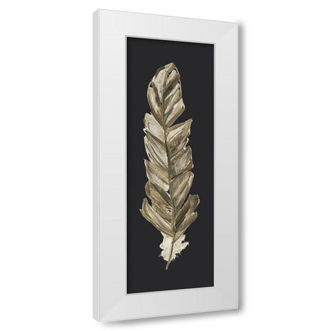 Soft Feather on Black II White Modern Wood Framed Art Print by Swatland, Sally