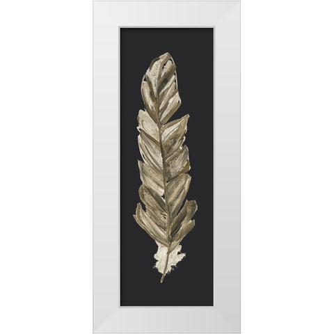 Soft Feather on Black II White Modern Wood Framed Art Print by Swatland, Sally