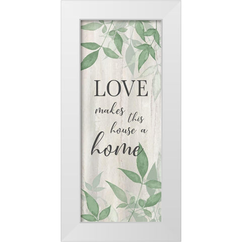 Love Makes White Modern Wood Framed Art Print by Knutsen, Conrad