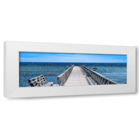 Caribbean Sea White Modern Wood Framed Art Print by Carpentieri, Natalie