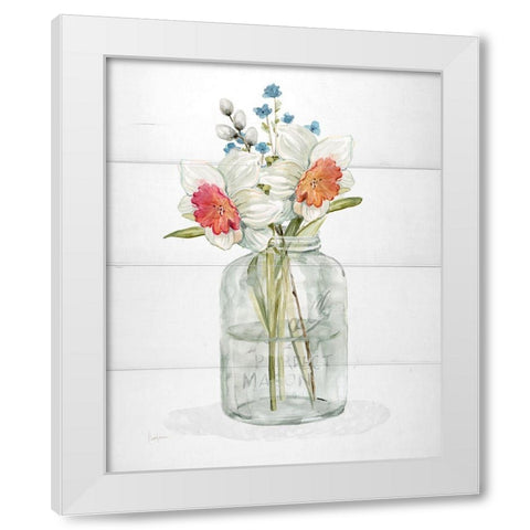 Farmhouse Daffodil White Modern Wood Framed Art Print by Finn, Livi