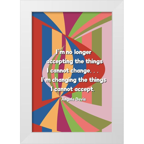 Changing the Things White Modern Wood Framed Art Print by CAD Designs