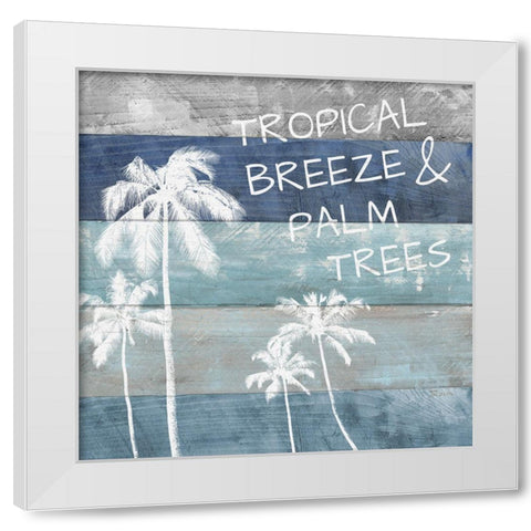 Tropical Breeze White Modern Wood Framed Art Print by Craven, Katrina
