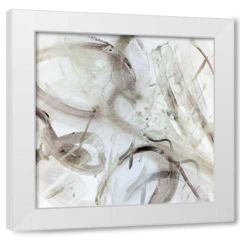 Walking In The Rain I White Modern Wood Framed Art Print by Jill, Susan