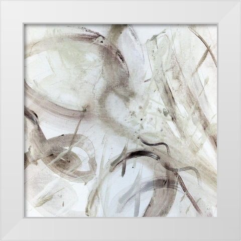 Walking In The Rain I White Modern Wood Framed Art Print by Jill, Susan