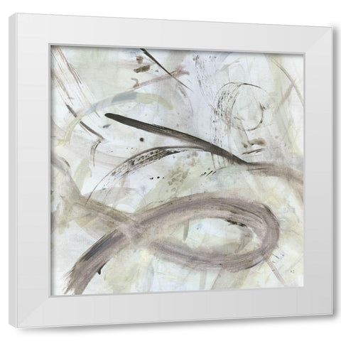 Walking In The Rain II White Modern Wood Framed Art Print by Jill, Susan