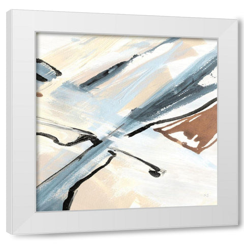 Dancing Wind III White Modern Wood Framed Art Print by Jill, Susan