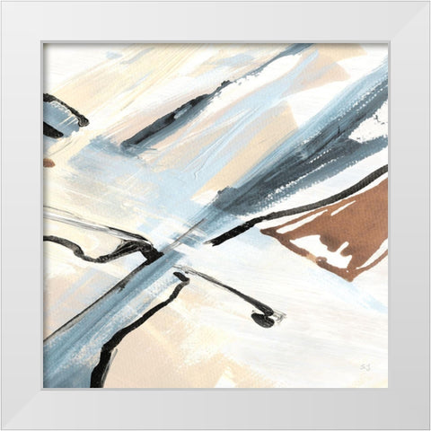 Dancing Wind III White Modern Wood Framed Art Print by Jill, Susan