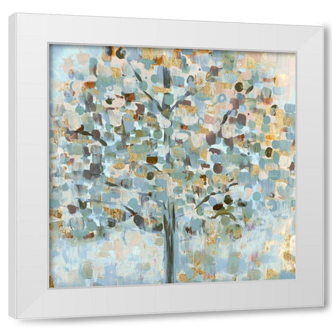 Mosaic Tree White Modern Wood Framed Art Print by Jill, Susan