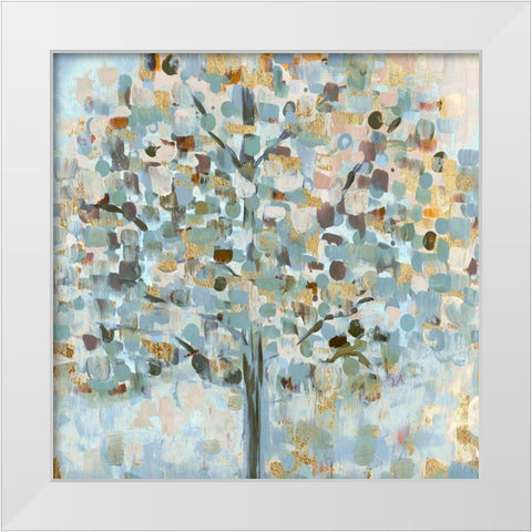 Mosaic Tree White Modern Wood Framed Art Print by Jill, Susan