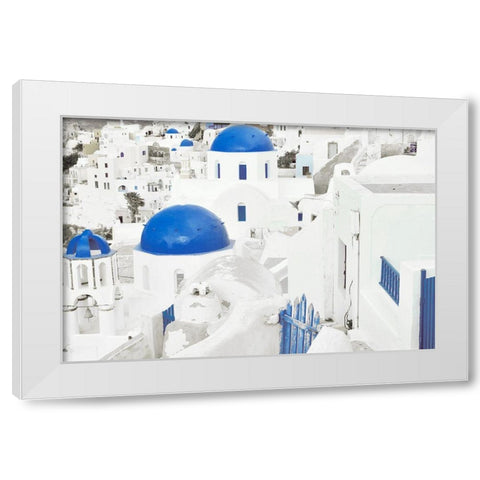 Santorini Revisit White Modern Wood Framed Art Print by Delimont, Danita