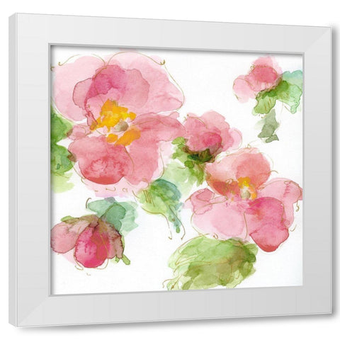 Petite Blush I White Modern Wood Framed Art Print by Swatland, Katie