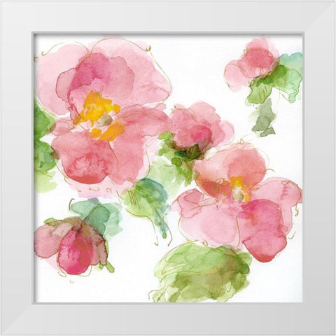 Petite Blush I White Modern Wood Framed Art Print by Swatland, Katie
