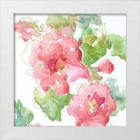 Petite Blush III White Modern Wood Framed Art Print by Swatland, Katie