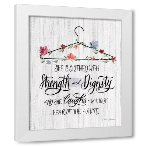 Scripture Hanger I White Modern Wood Framed Art Print by Brockmon, Kristen
