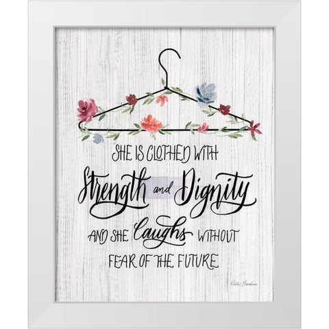 Scripture Hanger I White Modern Wood Framed Art Print by Brockmon, Kristen