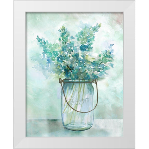 Bluebonnet Retreat White Modern Wood Framed Art Print by Nan