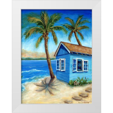 Tropicana Cabana II White Modern Wood Framed Art Print by Dunlap, Marilyn