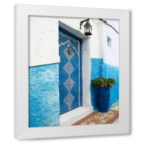 Morocco Door White Modern Wood Framed Art Print by Delimont, Danita