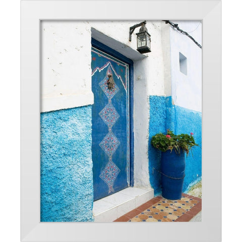 Morocco Door White Modern Wood Framed Art Print by Delimont, Danita
