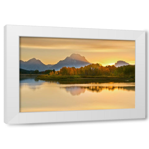 Sunset Ridge White Modern Wood Framed Art Print by Delimont, Danita