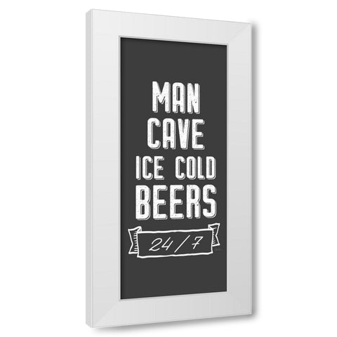 Ice Cold Beers White Modern Wood Framed Art Print by Carpentieri, Natalie