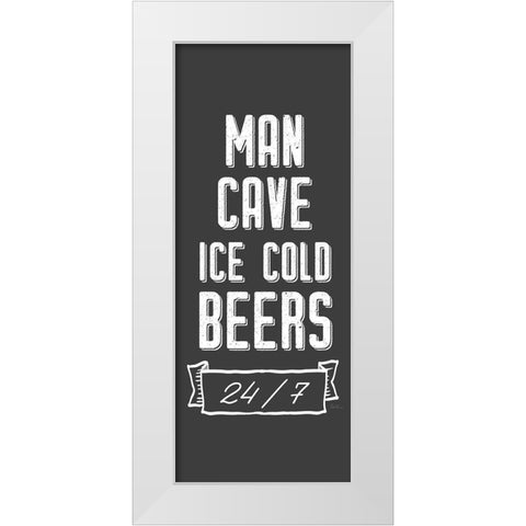 Ice Cold Beers White Modern Wood Framed Art Print by Carpentieri, Natalie