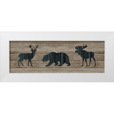 Woodland Trio White Modern Wood Framed Art Print by Robinson, Carol